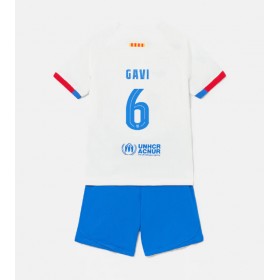 Barcelona Paez Gavi #6 Replica Away Minikit 2023-24 Short Sleeve (+ pants)
